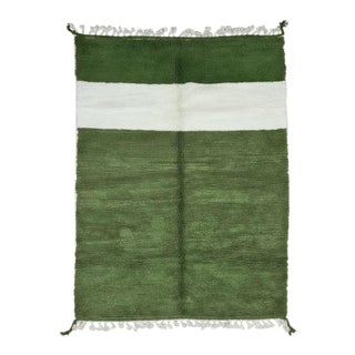 Green Moroccan Rug - 9.6 X 6.7 Ft For Sale