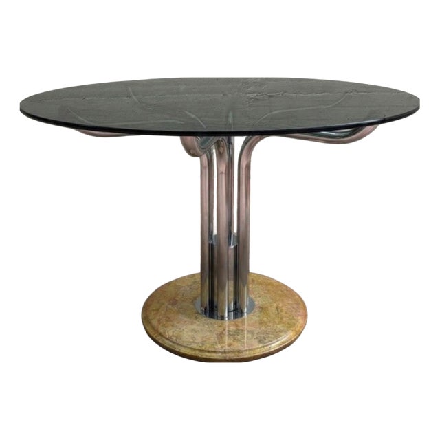Italian Round Table by Giotto Stoppino For Sale