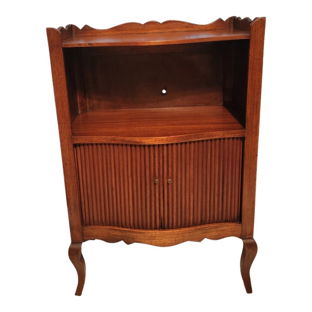 Tambour Door Wooden Cabinet For Sale