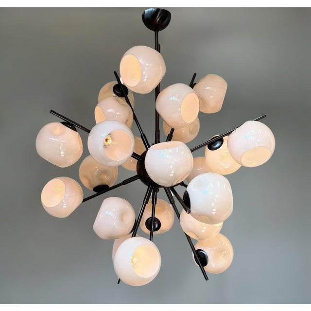Not Yet Made - Made To Order 21st Century Crema Sputnik Chandelier by Fabio LTD For Sale - Image 5 of 7