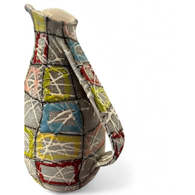 Mid-Century Modern Ultra Hand-Painted Vase by Fratelli Fanciullaccii, 1950, Set of 3 For Sale - Image 3 of 12