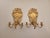 Antique 19th c Pair French Napoleon III Gilt Bronze Louis XVI Style Sconces A finely cast pair of French gilt bronze...