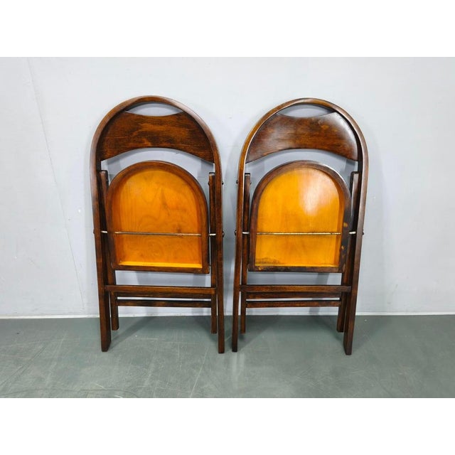 Bauhaus B751 Folding Chairs from Ligna, Czechoslovakia, 1930s, Set of 2 For Sale - Image 14 of 16