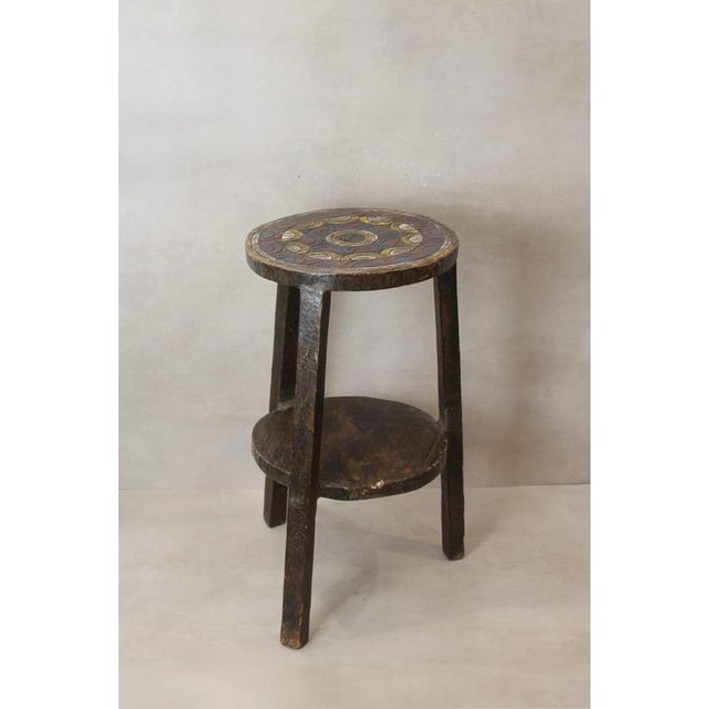 Rustic Vintage Ethiopian Two-Tiered Coffee Table For Sale - Image 3 of 5
