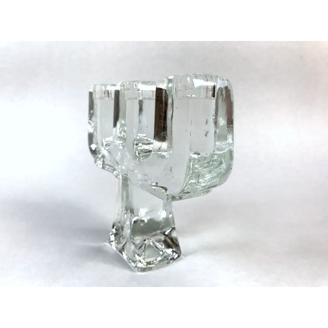Mid-Century Modern Glass Candlestick, 1960s For Sale - Image 3 of 8