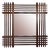 Mirror in Mahogany attributed to Ettore Sottsass for Santambrogio & De Berti, 1950s For Sale