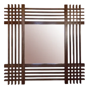 Mirror in Mahogany attributed to Ettore Sottsass for Santambrogio & De Berti, 1950s
