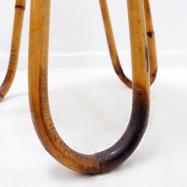 Bohemian Rattan and Bamboo Plant Stand, 1960s For Sale - Image 10 of 11