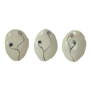 1990s Set of Three Floral Bowls For Sale