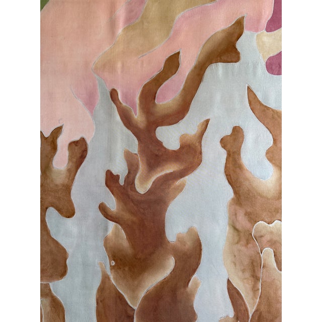 Hand-Dyed Tapestry Painting by French Artist, Marie Luare-Ilie, 1980s For Sale - Image 10 of 14