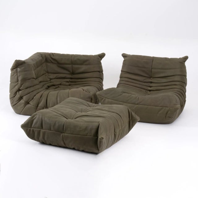 A rare, original vintage Ligne Roset Togo set, designed by Michel Ducaroy in 1973 - sourced in Europe and restored with...