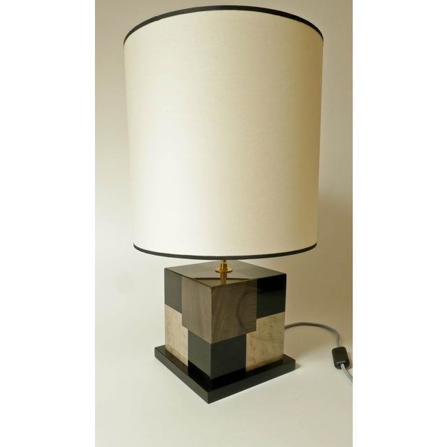 Black and Grey Sycamore Table and Desk Lamp Cubes by Aymeric Lefort For Sale - Image 11 of 18
