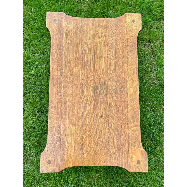 Antique, Tiger Oak, Coffee Table With Cabriole Legs, Eagle’s Talon Feet, and Wooden Casters, 1870’s For Sale - Image 9 of 12