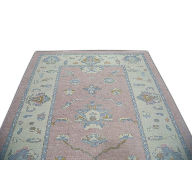 Modern Turkish Oushak Rug 6'5" x 9'1" For Sale - Image 4 of 7