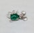 Mid-Century Modern Vintage Signed Napier Rhodium Plated Faux-Flawed Emerald Jelly Belly Mouse Brooch, 1965 For Sale - Image 3 of 8