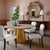 2020s Bunny Williams Home Sienna Dining Chair in Mahogany with Cream Linen Upholstery For Sale - Image 5 of 8