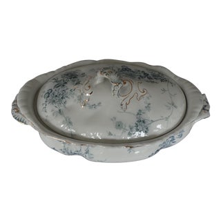 Porcelain Serving Covered Bowl For Sale