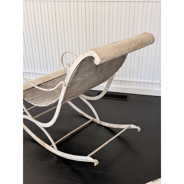 19th Century French Iron Rocking Chair For Sale - Image 4 of 6