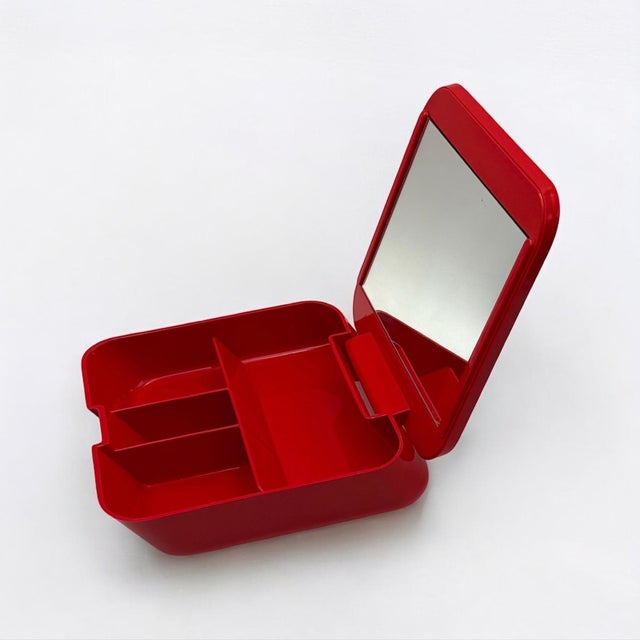 Red Space Age Portable Vanity Box in Red by Makio Hasuike for Gedy, 1970s For Sale - Image 8 of 11