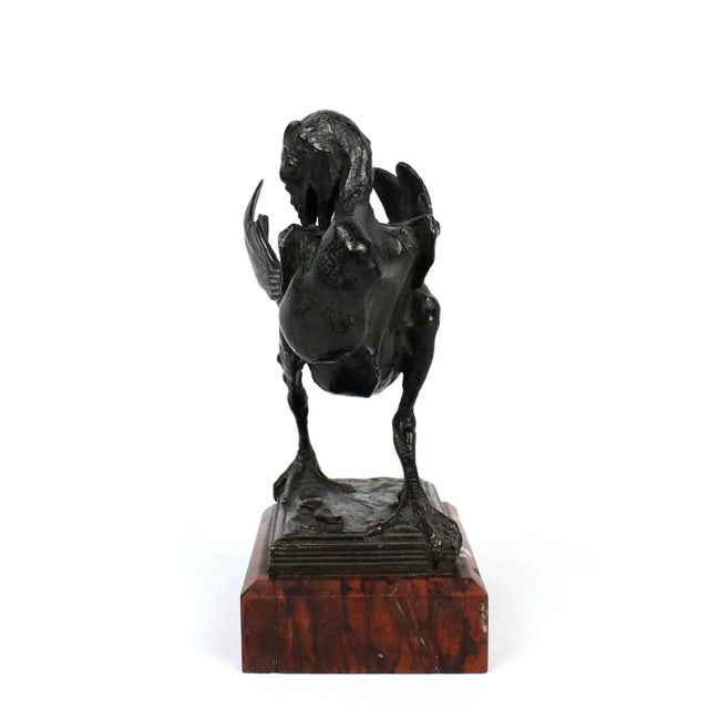 Adolescent Turkey Bronze Sculpture by the American Animalier Albert Laessle For Sale - Image 4 of 11
