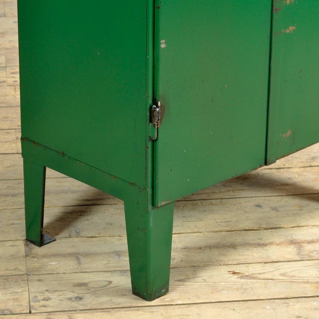 Industrial Iron Green Cabinet, 1970s For Sale - Image 11 of 16