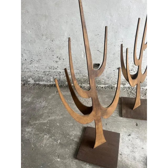 Vintage Plywood Stands, Set of 4 For Sale - Image 4 of 6