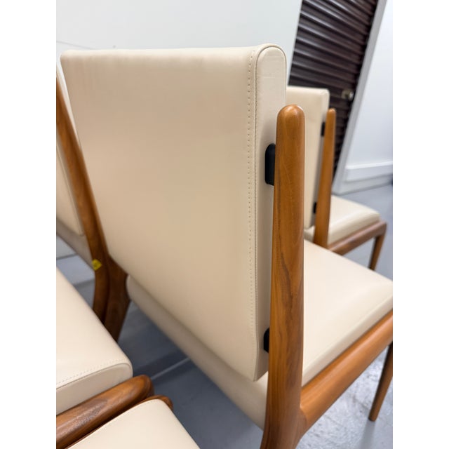 Tan Set of 6 Holly Hunt Côte Dining Chairs For Sale - Image 8 of 15