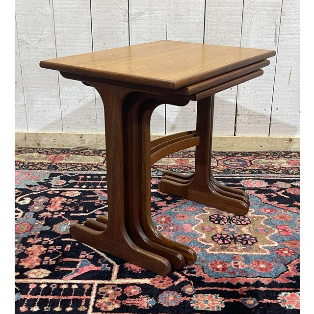 Brown Vintage Nesting Tables in Teak from G-Plan, 1970s, Set of 3 For Sale - Image 8 of 10