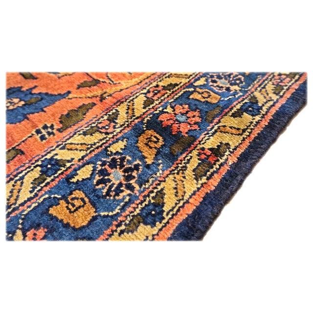 Textile Antique Persian Lilihan Wool 11x20 Red, Black, Ivory & Blue Handmade Area Rug #9902643 For Sale - Image 7 of 13