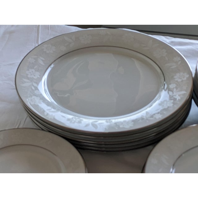 1970s 92 Piece of White With Floral Edges Noritake Rainer 6909 China Set For Sale - Image 15 of 15