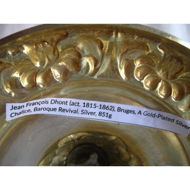 Large Silver-Gild Chalice 19 Century For Sale - Image 11 of 14