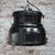 Vintage Industrial Black Enamel and Clear Glass Pendant Lamp For Sale - Image 5 of 6