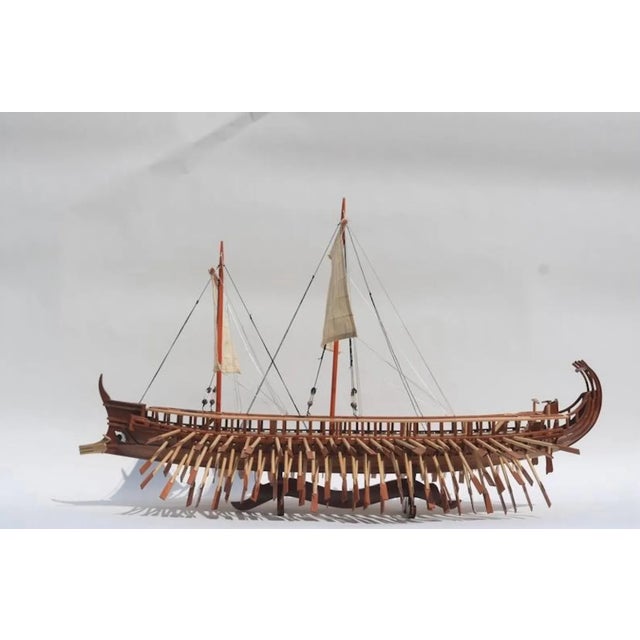 Not Yet Made - Made To Order Handcrafted Ancient Greek Trireme Ship Model – Museum-Quality Wooden Galley for Historical Decor For Sale - Image 5 of 14