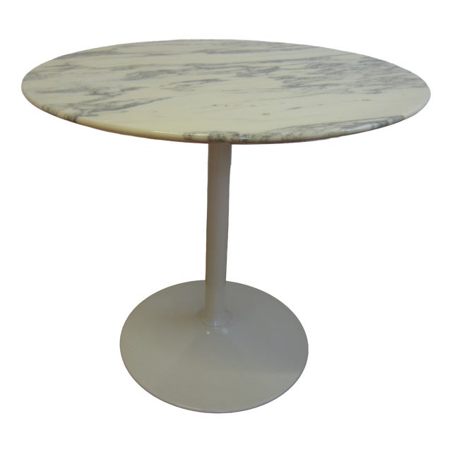 Tulip Side Table with Marble Top from Opal Möbel, 1970s For Sale