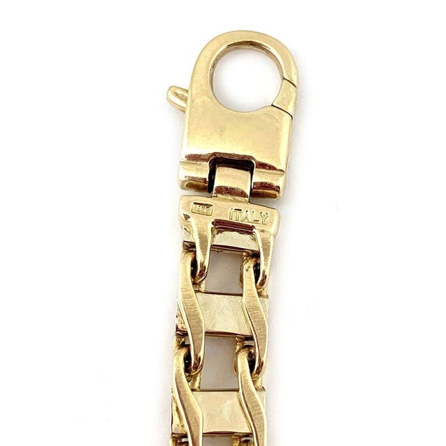 Mid 20th Century Mid 20th Century 14k Two-Tone Double Sided Gold Link Bracelet For Sale - Image 5 of 5