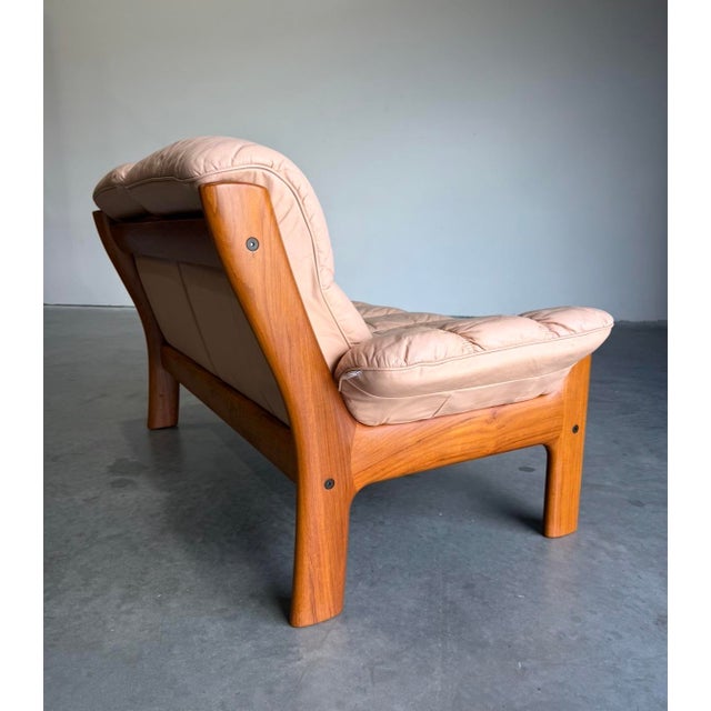 1970s Ekornes Montana Leather Loveseat For Sale - Image 5 of 11