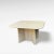 Vintage coffee table in travertine with a square table top with rounded corners. The base consists of 2 separate parts,...