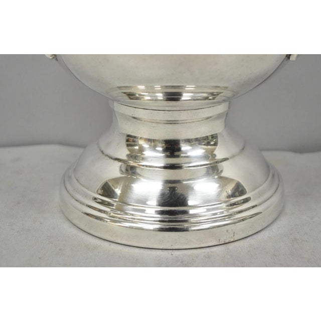 Vintage Leonard Silver Plated Trophy Cup Urn Champagne Chiller Bar Ice Bucket For Sale In Philadelphia - Image 6 of 16