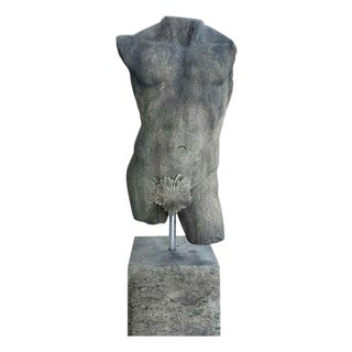 Italian Artist, Sculpture of Apollo Torso, 1980, Stone For Sale