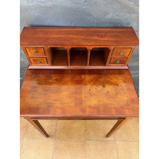 French Louis XVI Style Writing Desk with Gallery, 1960s For Sale - Image 4 of 9