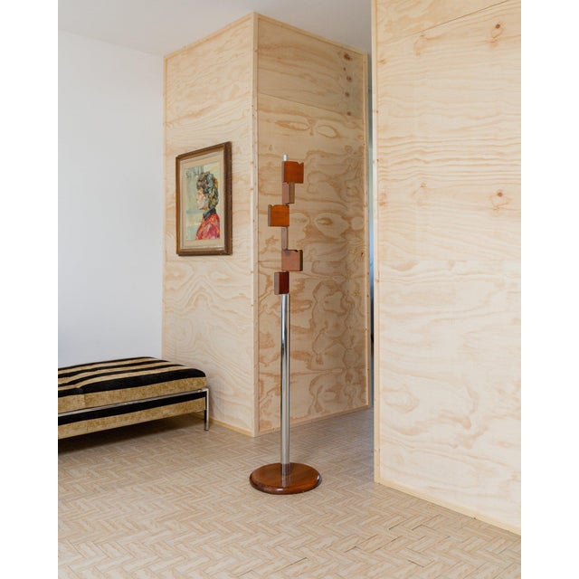 Vintage Coat Rack in Chrome and Wood, 1960s For Sale - Image 11 of 11
