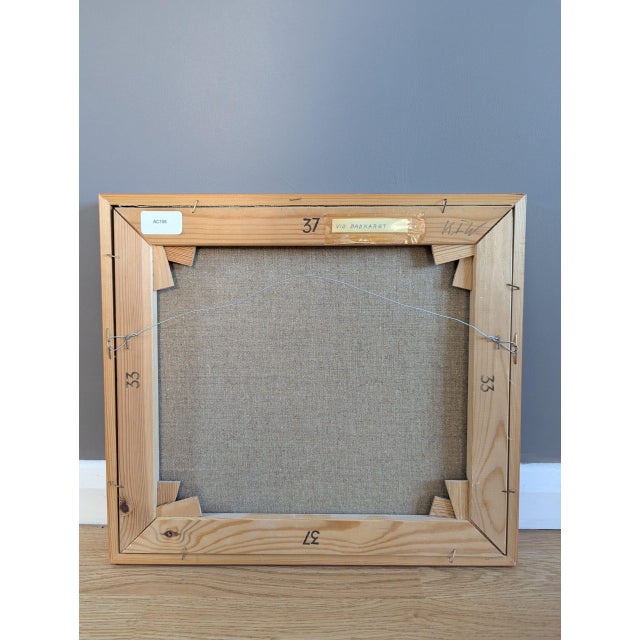 Mid-Century Modern 'Bath Time' Figurative Portrait Oil Painting, Framed For Sale - Image 11 of 11