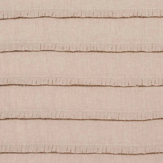 Sample - Schumacher Dorothy Pleated Linen Fabric in Linen For Sale