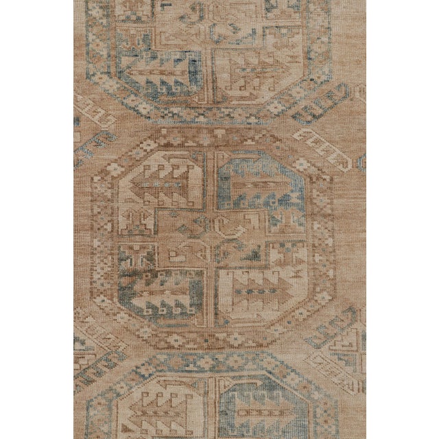 Traditional Vintage Ersari Rug With Beige-Brown Geometric Medallions, From Rug & Kilim For Sale - Image 3 of 8