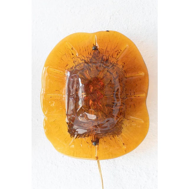 Glass Vintage Medaillon Wall Lamps by Vitrika, 1960s, Set of 2 For Sale - Image 7 of 11