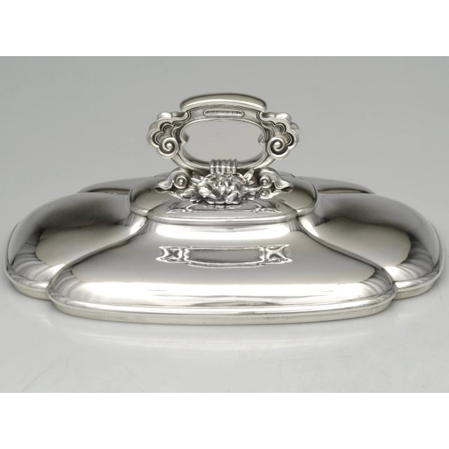 Late 19th Century Tiffany & Co. Sterling Silver Covered Vegetable Tureen, Floral Border, c.1901 For Sale - Image 5 of 11