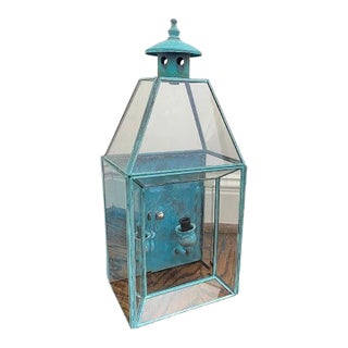 Vintage Verdigris Exterior/Interior Sconce For Sale