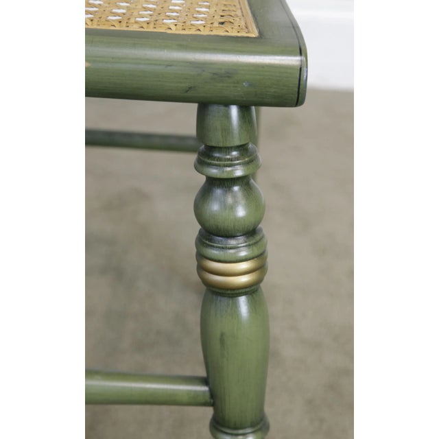 Hitchcock Green Painted "Andrew Jackson's Hermitage" Cane Seat Side