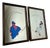Vintage Art Deco Mirrors with Pierrot Harlequin on Crescent Moon Artwork, 1970s, Set of 2 For Sale