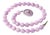 Lavender Chatoyant Kunzite Necklace With Vintage Crystal Clasp For Sale